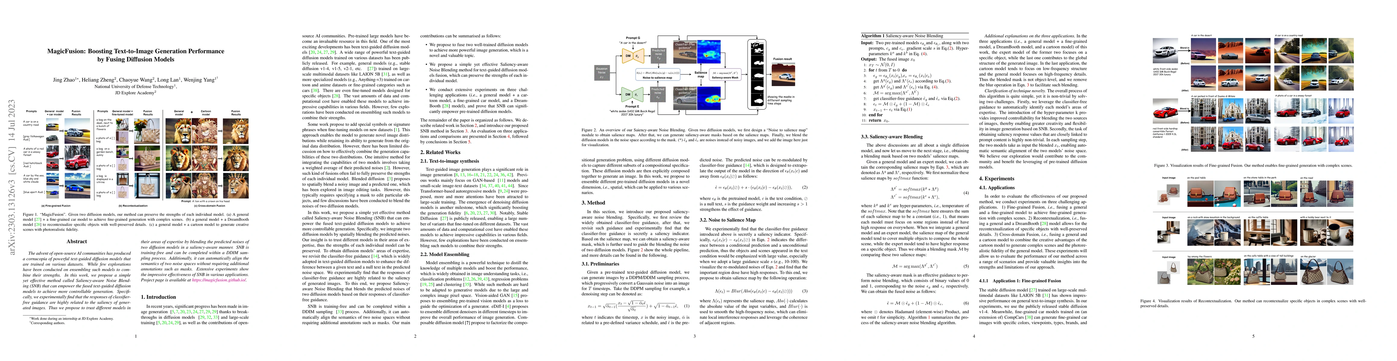 Thumbnail for MagicFusion: Boosting Text-to-Image Generation Performance by Fusing
  Diffusion Models
