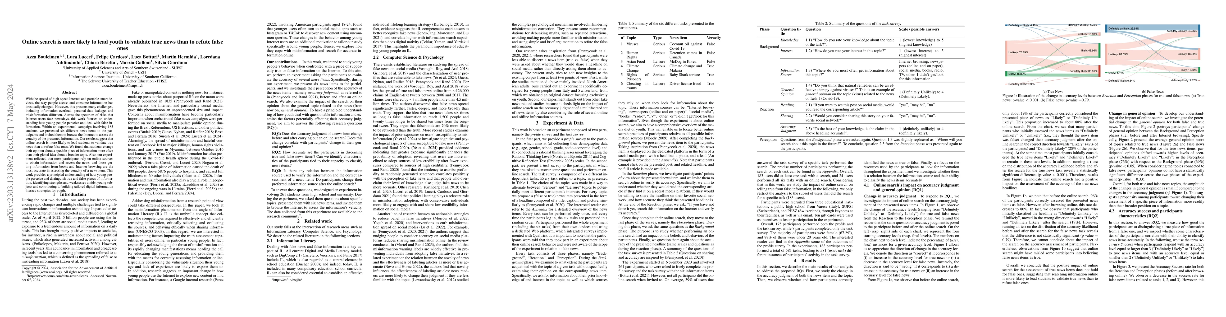 Thumbnail for Online search is more likely to lead students to validate true news than
  to refute false ones