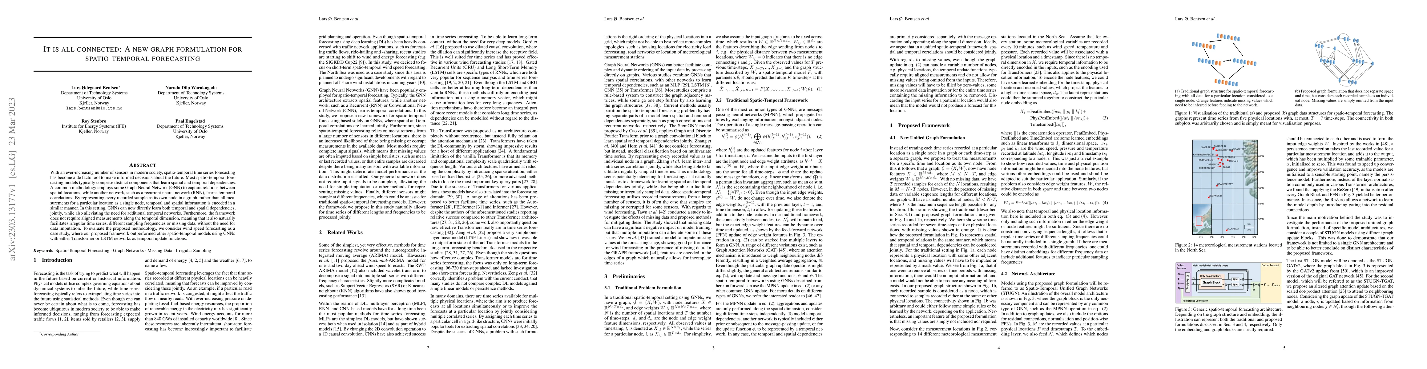 Thumbnail for It is all Connected: A New Graph Formulation for Spatio-Temporal
  Forecasting
