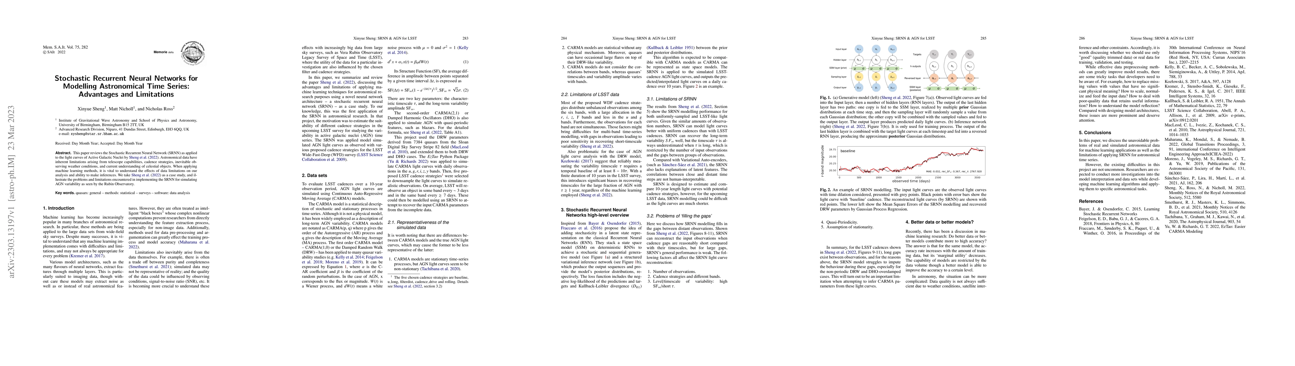 Thumbnail for Stochastic Recurrent Neural Networks for Modelling Astronomical Time
  Series: Advantages and Limitations