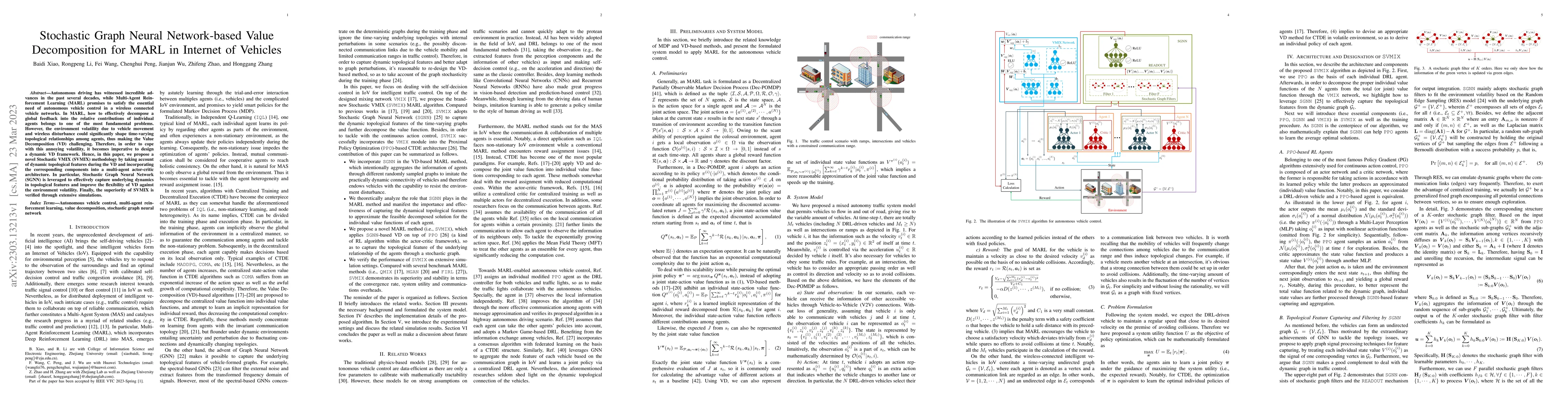 Thumbnail for Stochastic Graph Neural Network-based Value Decomposition for MARL in
  Internet of Vehicles