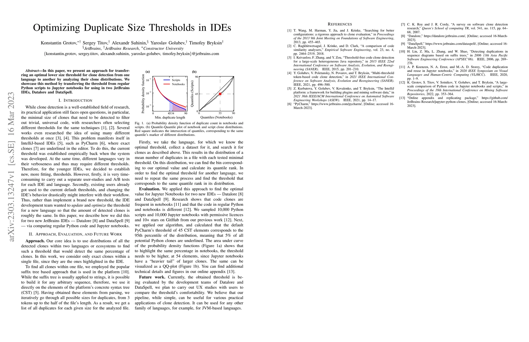 Thumbnail for Optimizing Duplicate Size Thresholds in IDEs