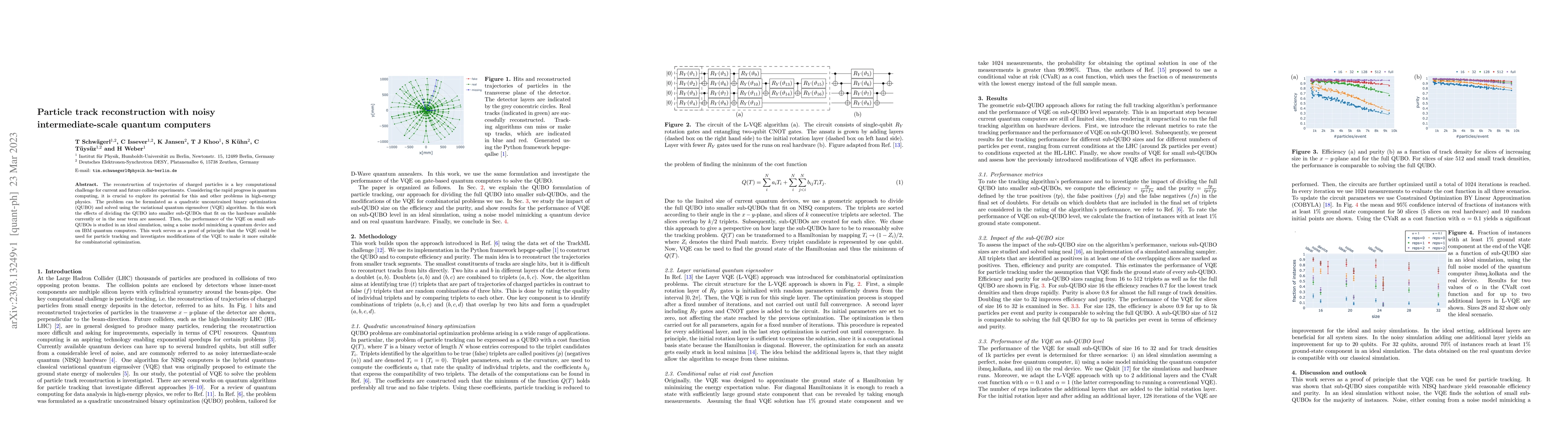 Thumbnail for Particle track reconstruction with noisy intermediate-scale quantum
  computers