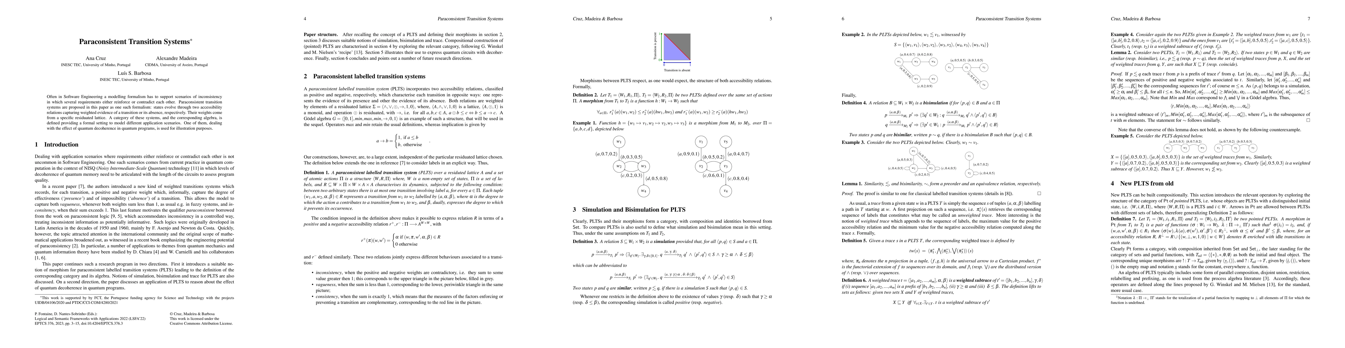 Thumbnail for Paraconsistent Transition Systems