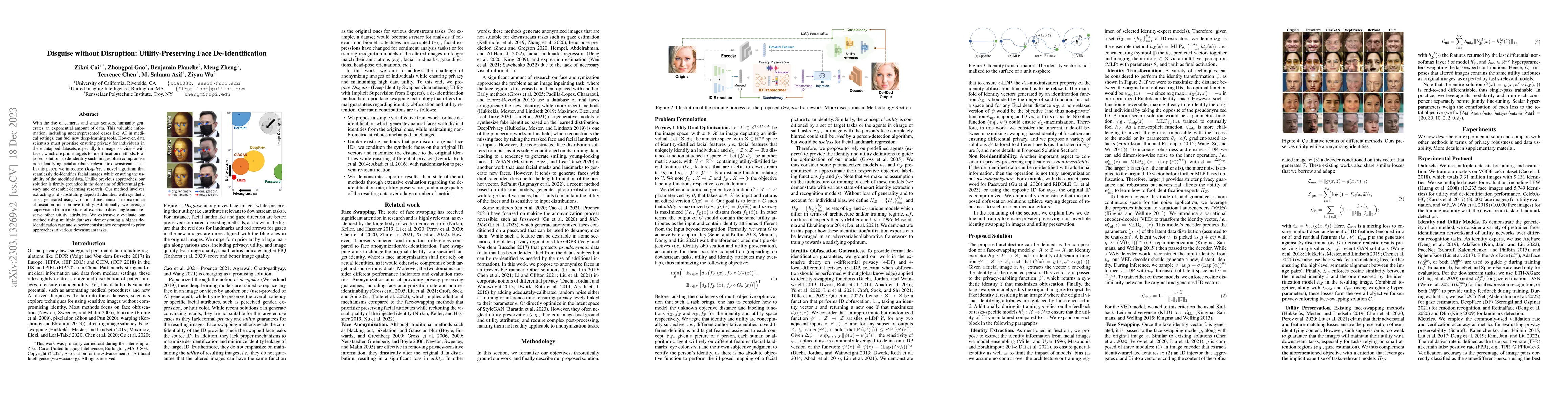 Thumbnail for Disguise without Disruption: Utility-Preserving Face De-Identification