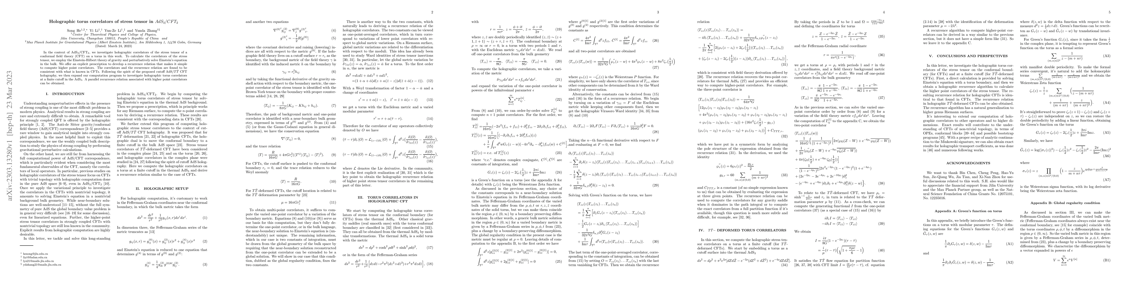 Thumbnail for Holographic torus correlators of stress tensor in $AdS_3/CFT_2$