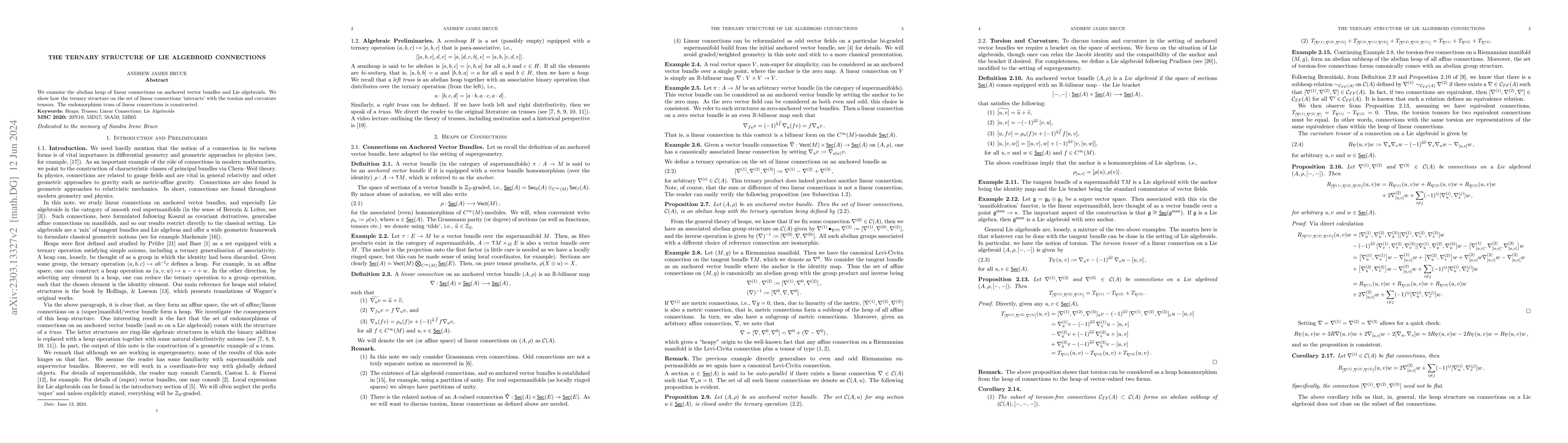 Thumbnail for The Ternary Structure of Lie Algebroid Connections