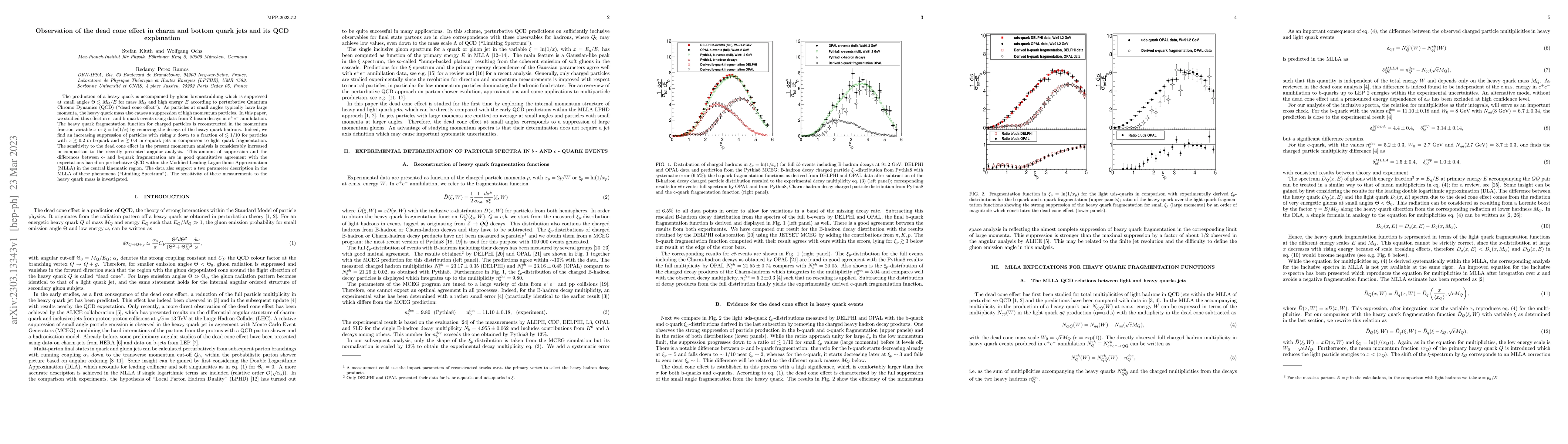 Thumbnail for Observation of the dead cone effect in charm and bottom quark jets and
  its QCD explanation