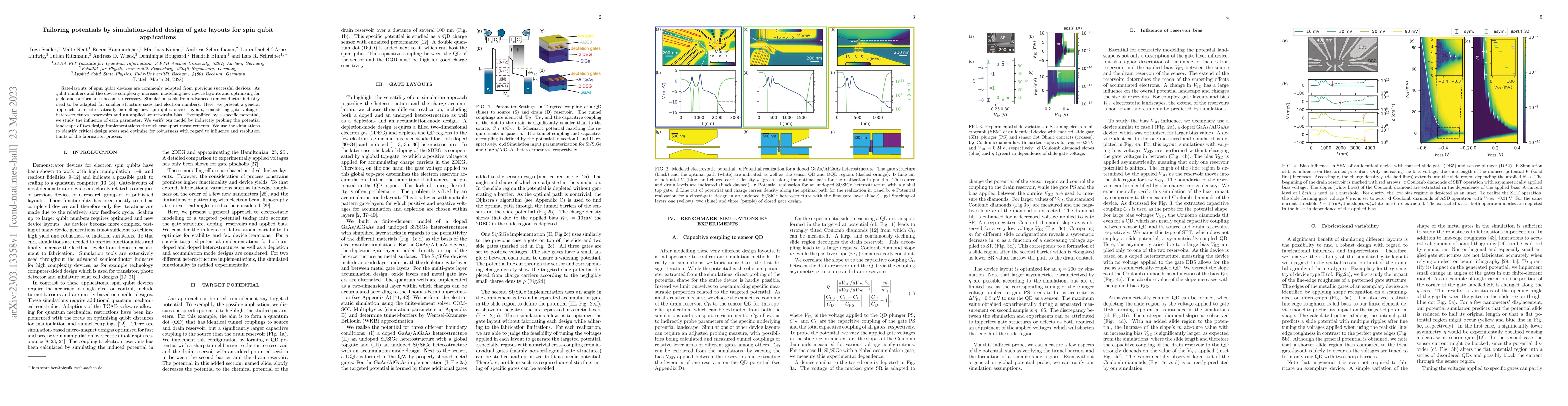 Thumbnail for Tailoring potentials by simulation-aided design of gate layouts for spin
  qubit applications