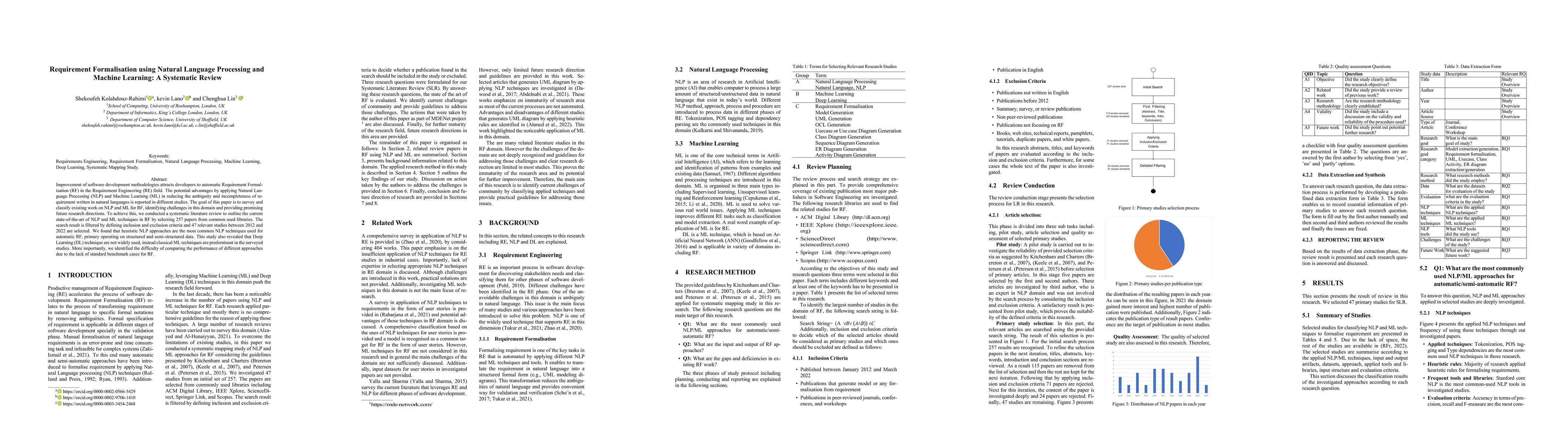 Thumbnail for Requirement Formalisation using Natural Language Processing and Machine
  Learning: A Systematic Review