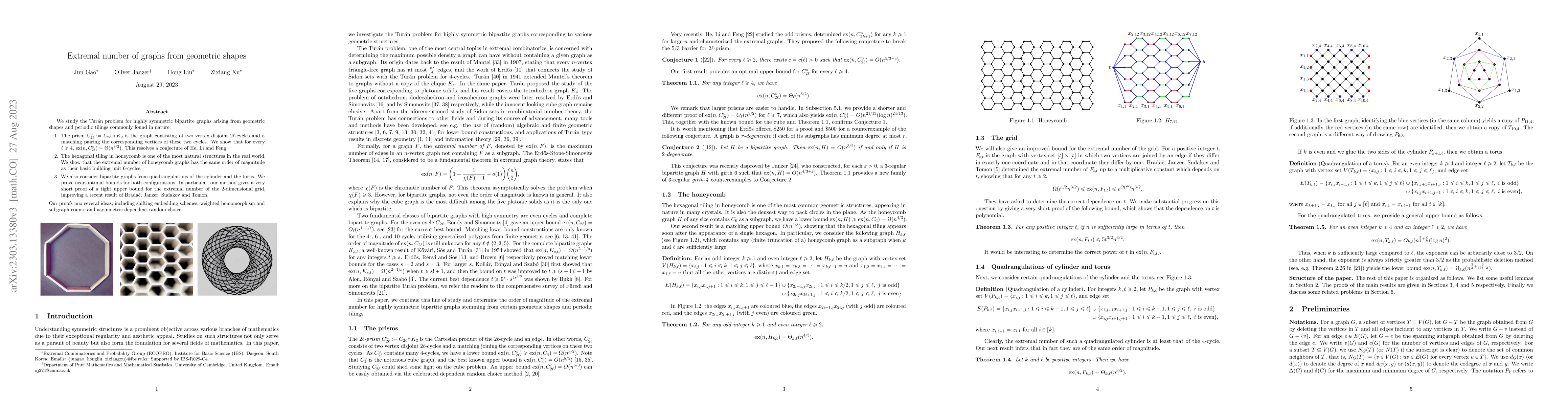 Thumbnail for Extremal number of graphs from geometric shapes