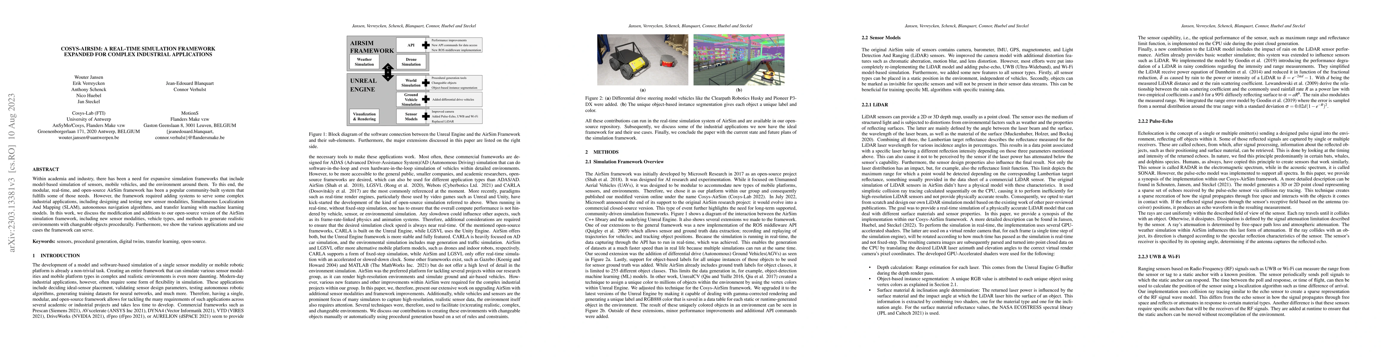 Thumbnail for Cosys-AirSim: A Real-Time Simulation Framework Expanded for Complex
  Industrial Applications
