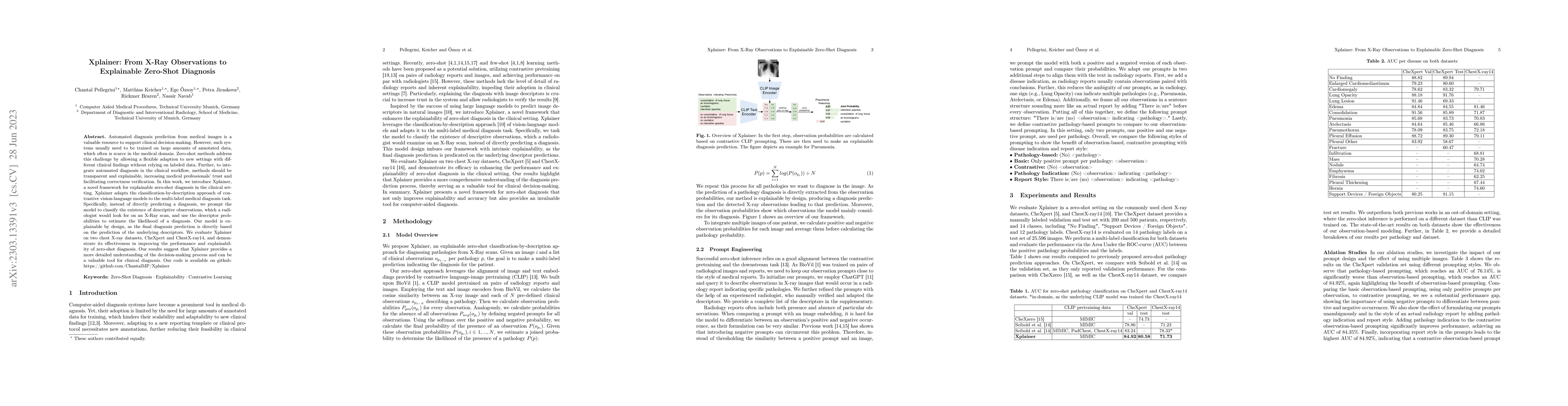 Thumbnail for Xplainer: From X-Ray Observations to Explainable Zero-Shot Diagnosis