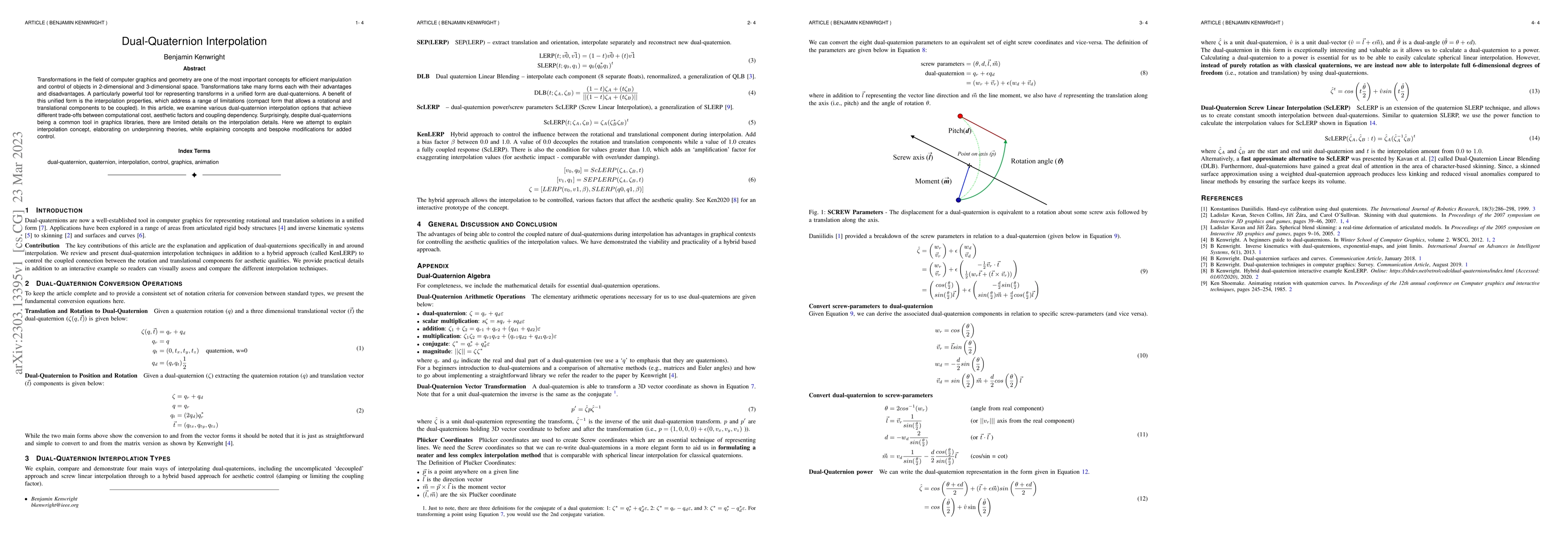 Thumbnail for Dual-Quaternion Interpolation