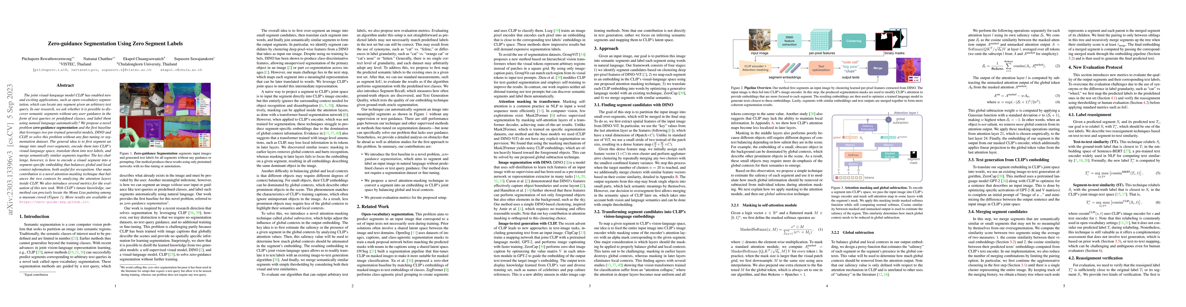 Thumbnail for Zero-guidance Segmentation Using Zero Segment Labels