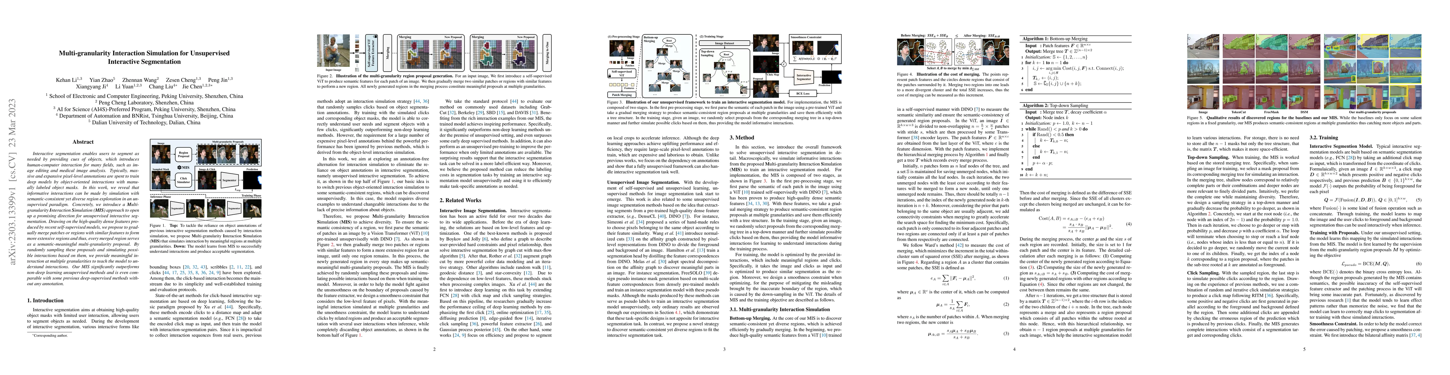 Thumbnail for Multi-granularity Interaction Simulation for Unsupervised Interactive
  Segmentation
