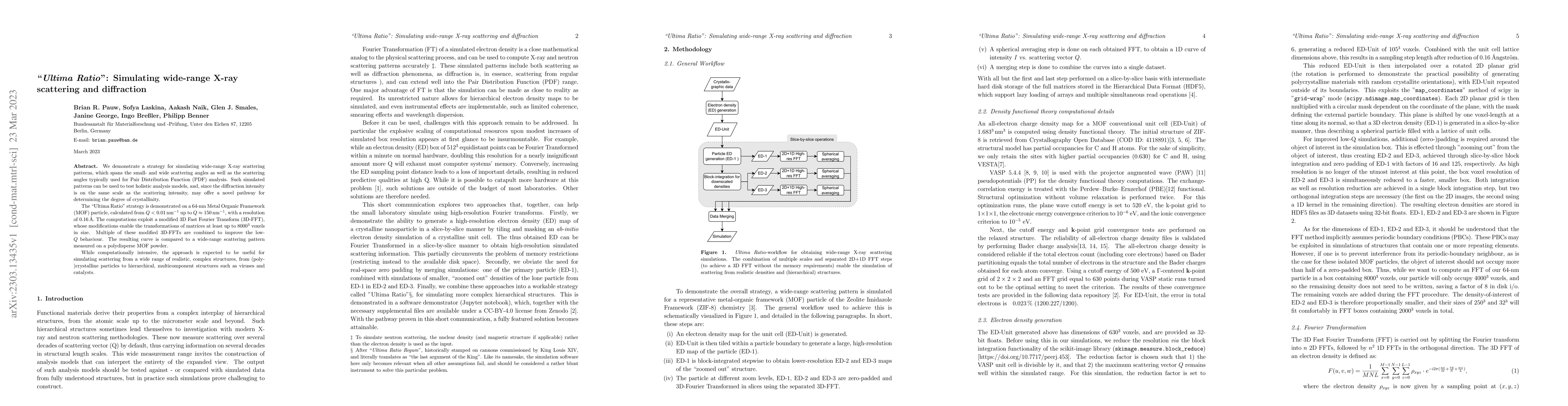 Thumbnail for "Ultima Ratio": Simulating wide-range X-ray scattering and diffraction