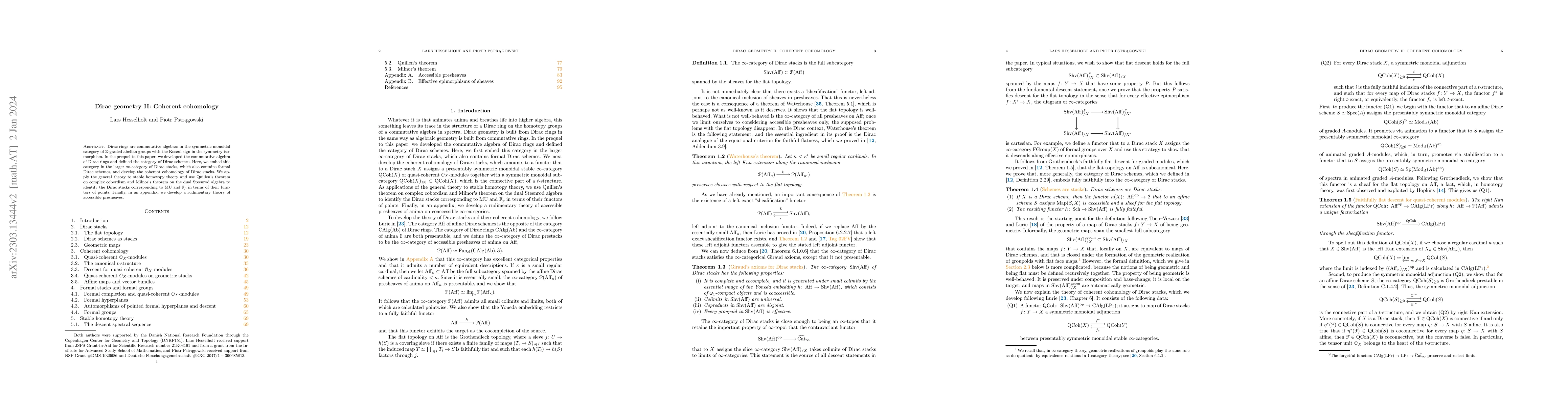 Thumbnail for Dirac geometry II: Coherent cohomology