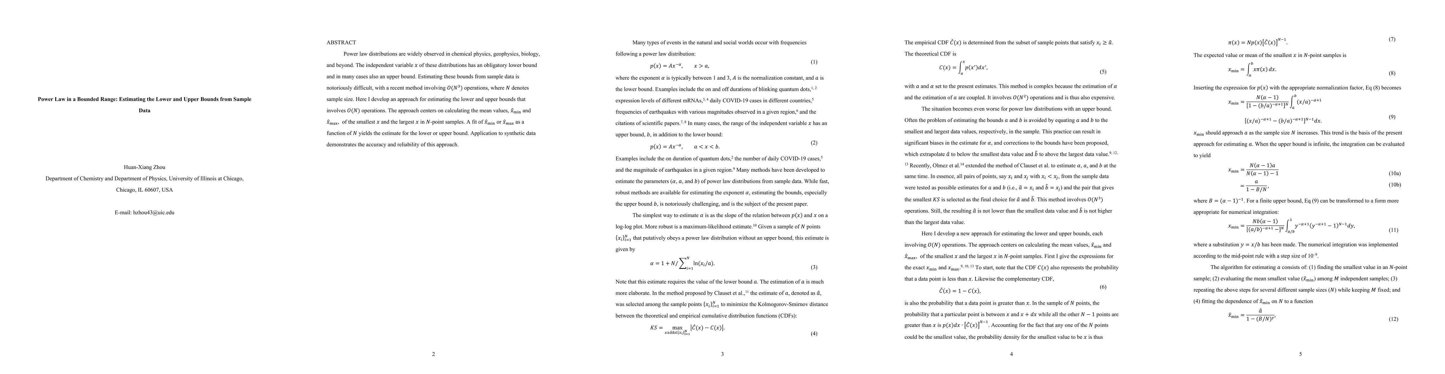 Thumbnail for Power Law in a Bounded Range: Estimating the Lower and Upper Bounds from
  Sample Data
