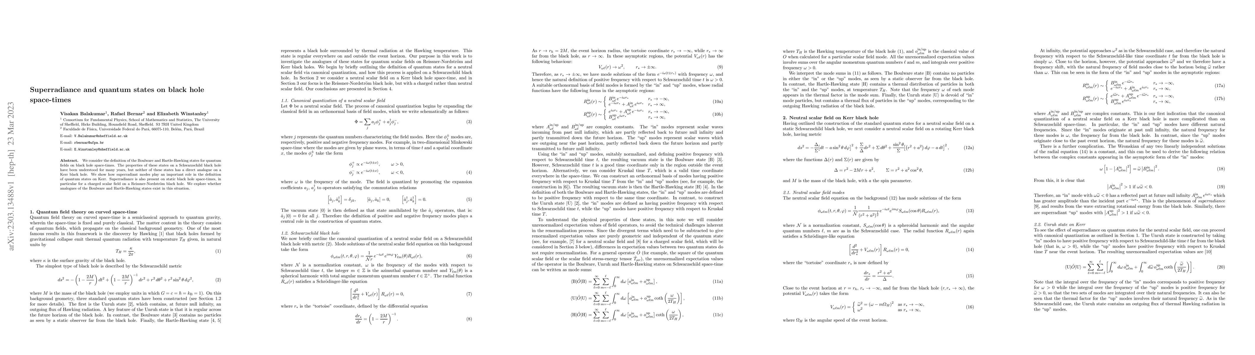Thumbnail for Superradiance and quantum states on black hole space-times
