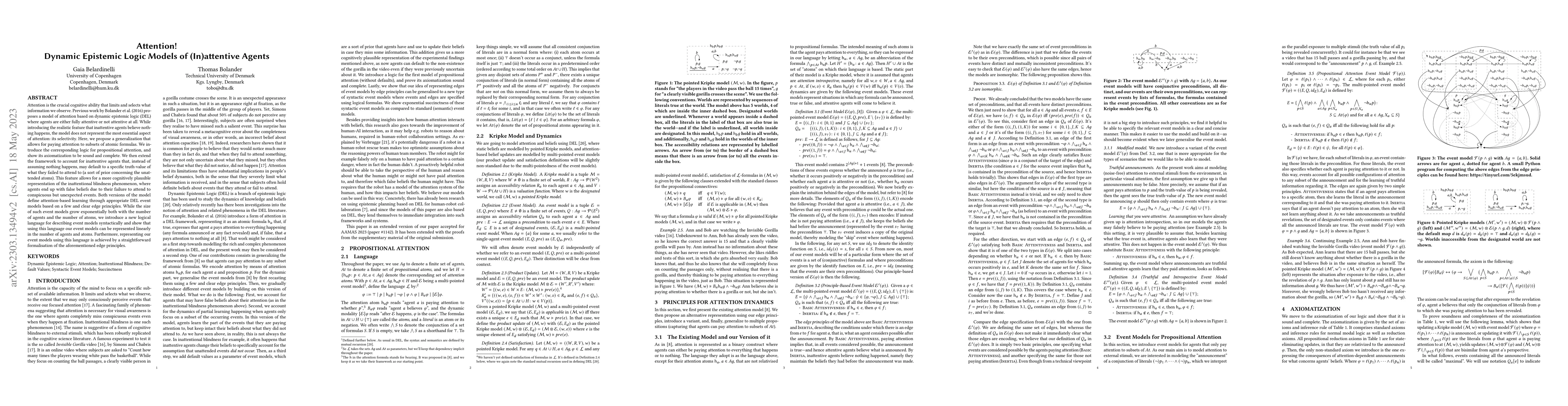 Thumbnail for Attention! Dynamic Epistemic Logic Models of (In)attentive Agents