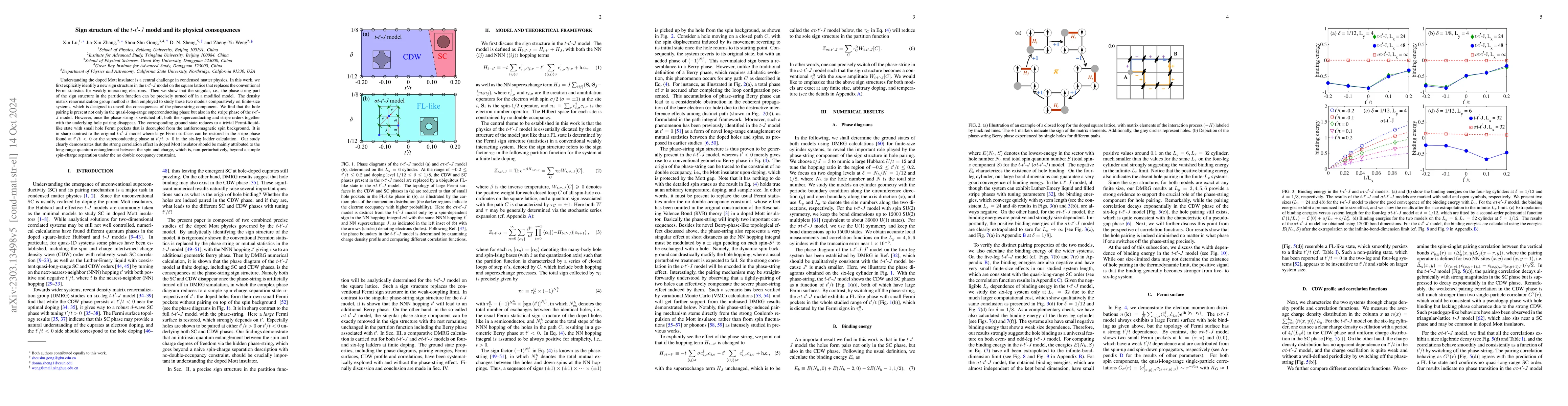 Thumbnail for Sign structure in the square-lattice $t$-$t^\prime$-$J$ model and
  numerical consequences