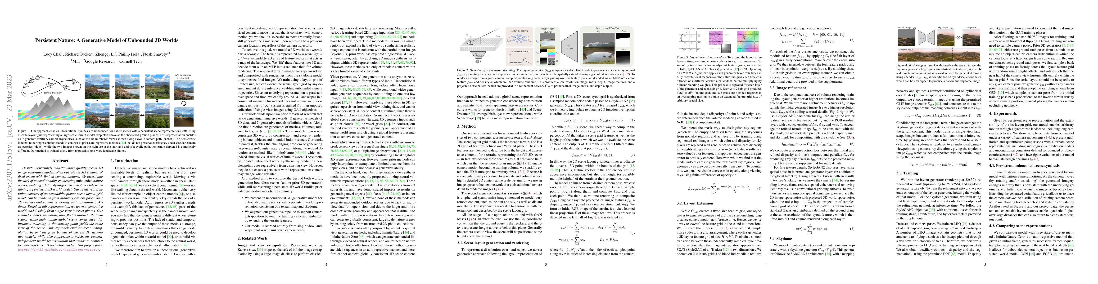 Thumbnail for Persistent Nature: A Generative Model of Unbounded 3D Worlds