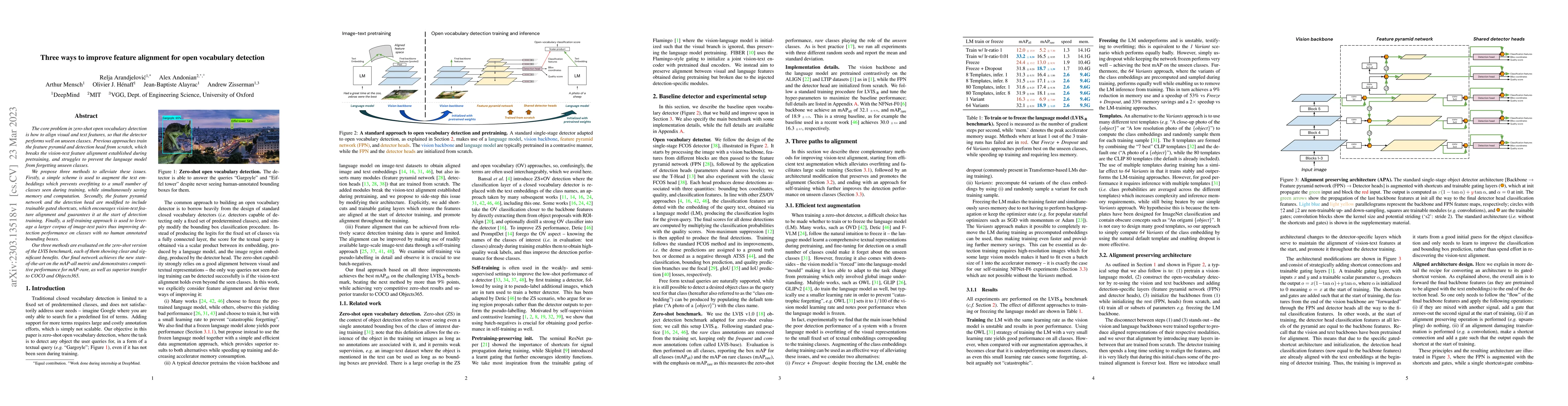 Thumbnail for Three ways to improve feature alignment for open vocabulary detection