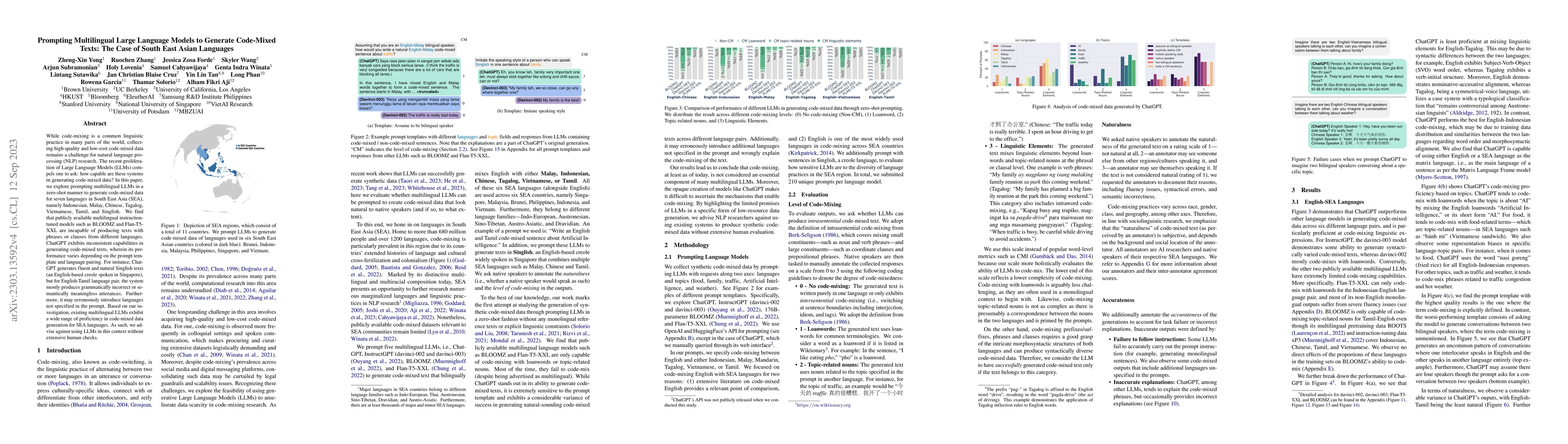 Thumbnail for Prompting Multilingual Large Language Models to Generate Code-Mixed
  Texts: The Case of South East Asian Languages