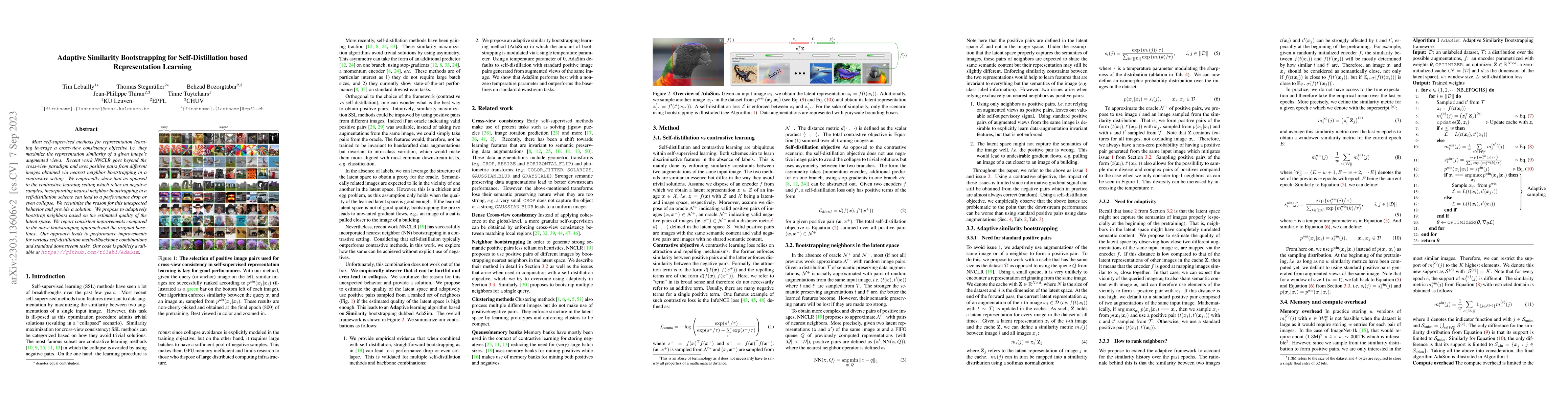 Thumbnail for Adaptive Similarity Bootstrapping for Self-Distillation based
  Representation Learning