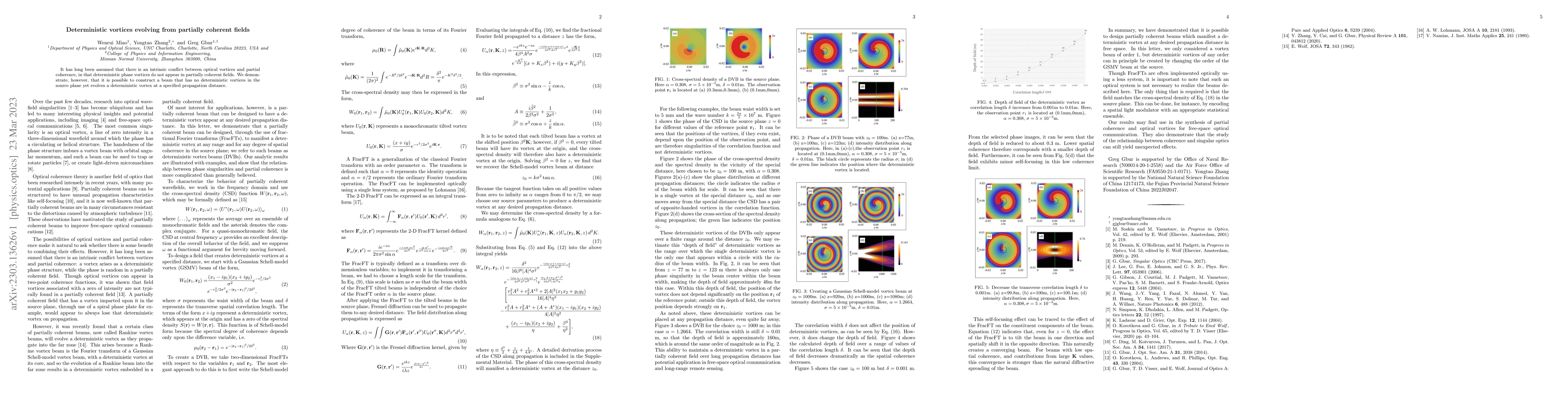 Thumbnail for Deterministic vortices evolving from partially coherent fields