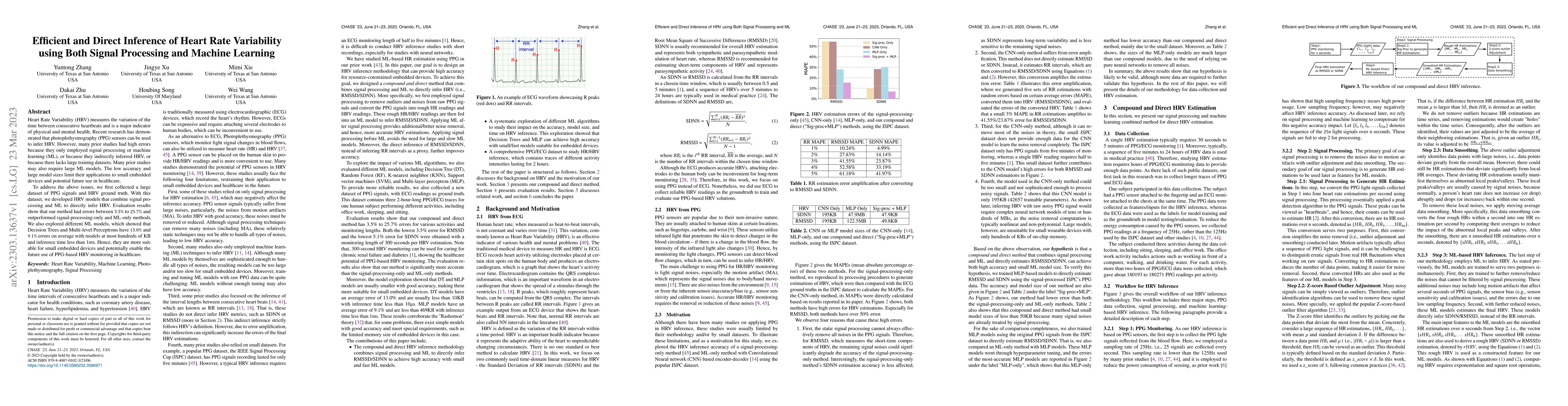 Thumbnail for Efficient and Direct Inference of Heart Rate Variability using Both
  Signal Processing and Machine Learning