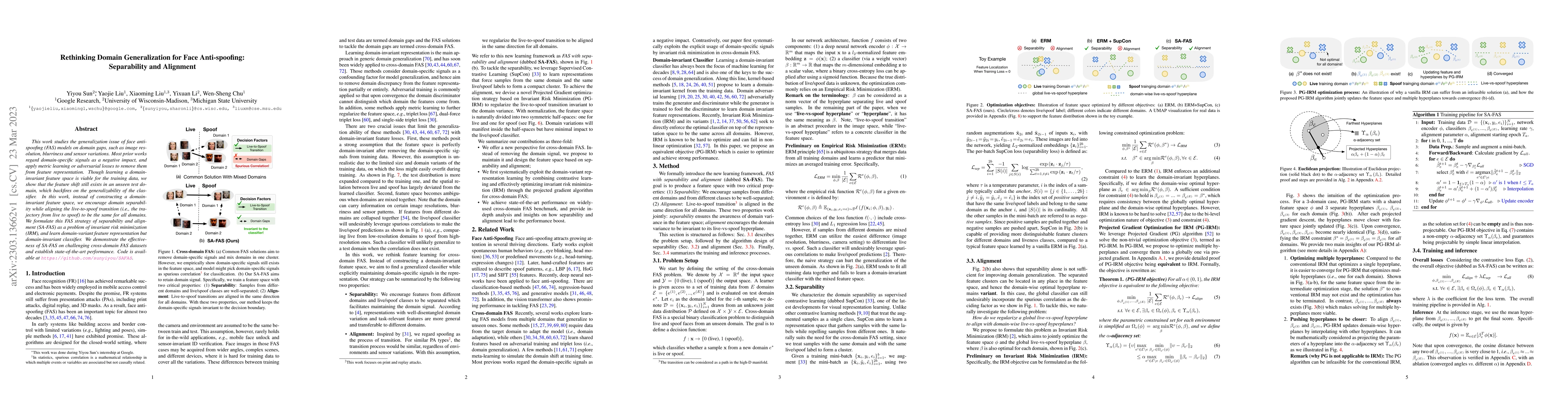 Thumbnail for Rethinking Domain Generalization for Face Anti-spoofing: Separability
  and Alignment