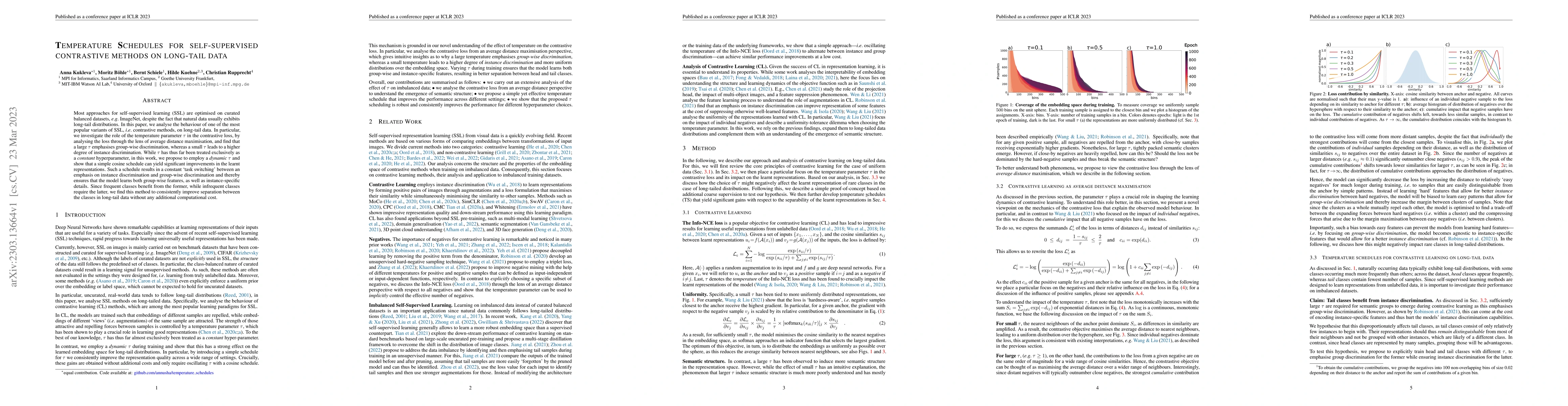 Thumbnail for Temperature Schedules for Self-Supervised Contrastive Methods on
  Long-Tail Data