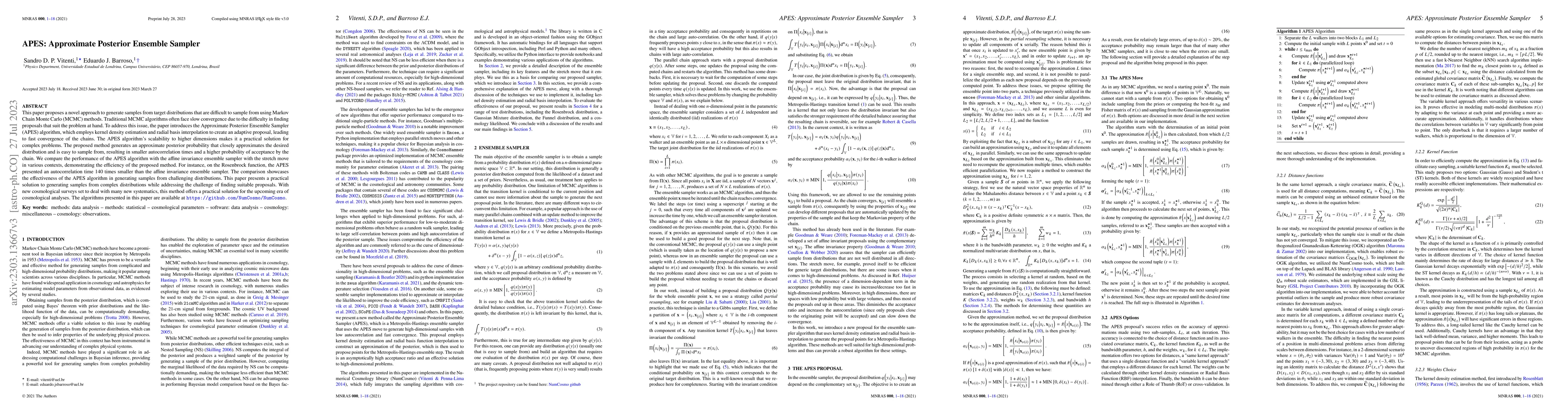 Thumbnail for APES: Approximate Posterior Ensemble Sampler