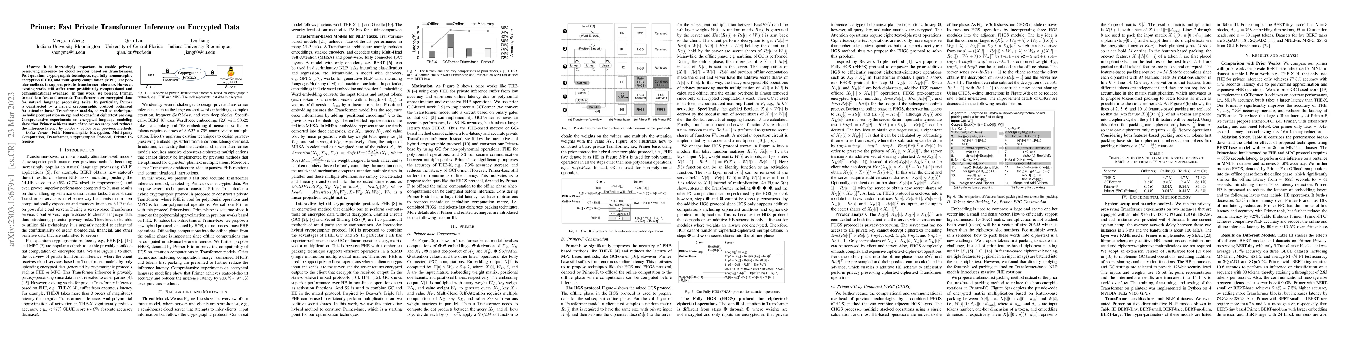 Thumbnail for Primer: Fast Private Transformer Inference on Encrypted Data