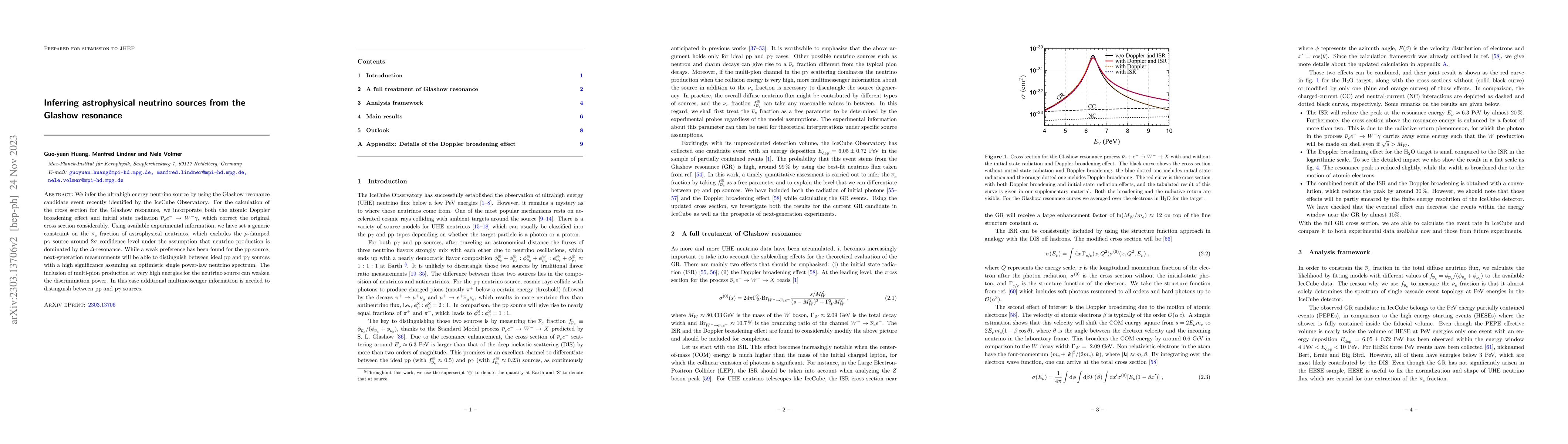 Thumbnail for Inferring astrophysical neutrino sources from the Glashow resonance