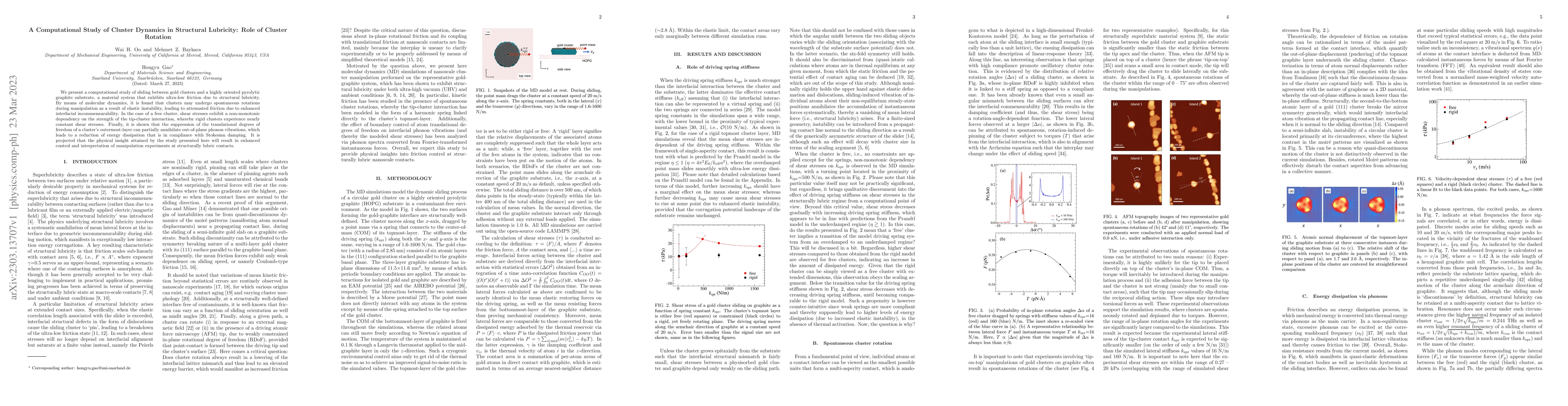 Thumbnail for A Computational Study of Cluster Dynamics in Structural Lubricity: Role
  of Cluster Rotation
