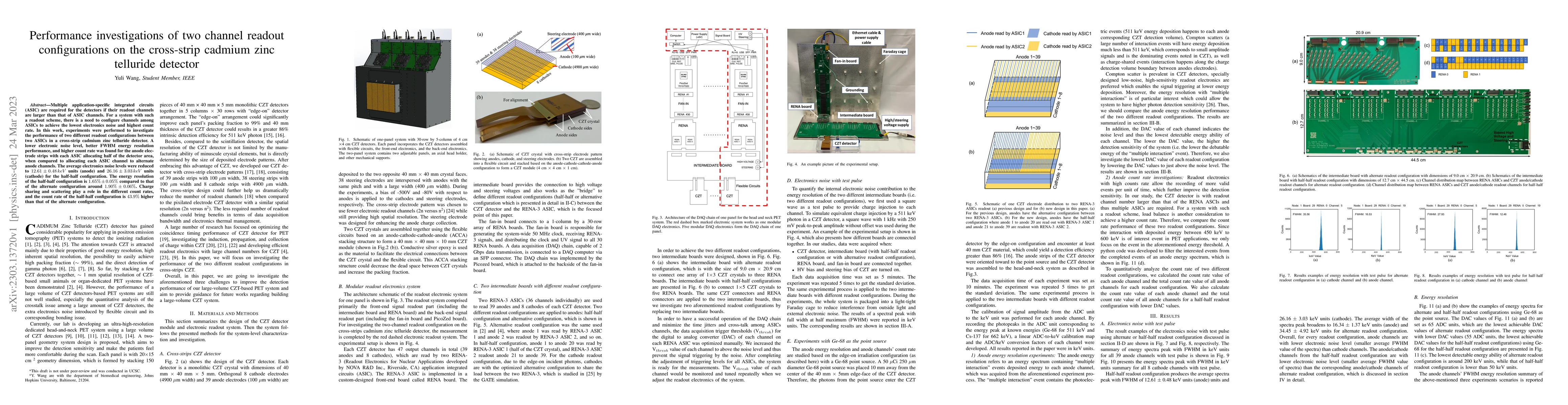 Thumbnail for Performance investigations of two channel readout configurations on the
  cross-strip cadmium zinc telluride detector