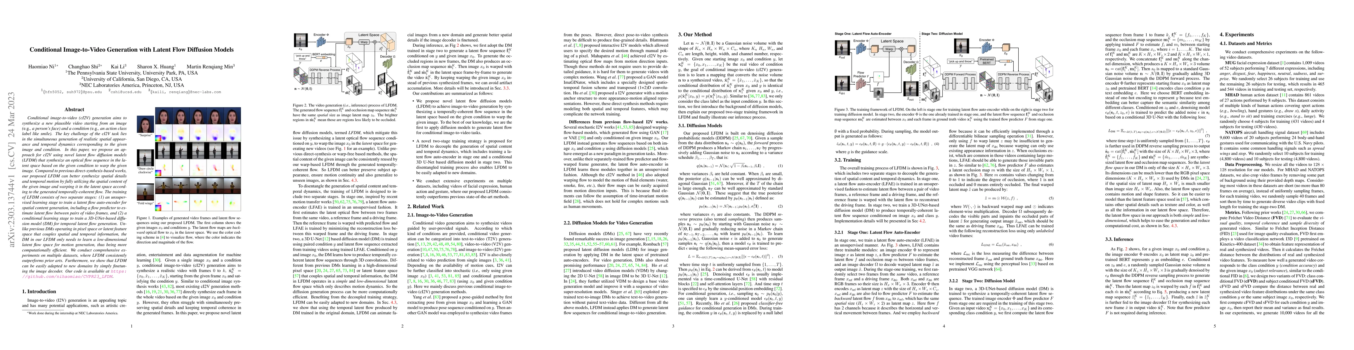 Thumbnail for Conditional Image-to-Video Generation with Latent Flow Diffusion Models