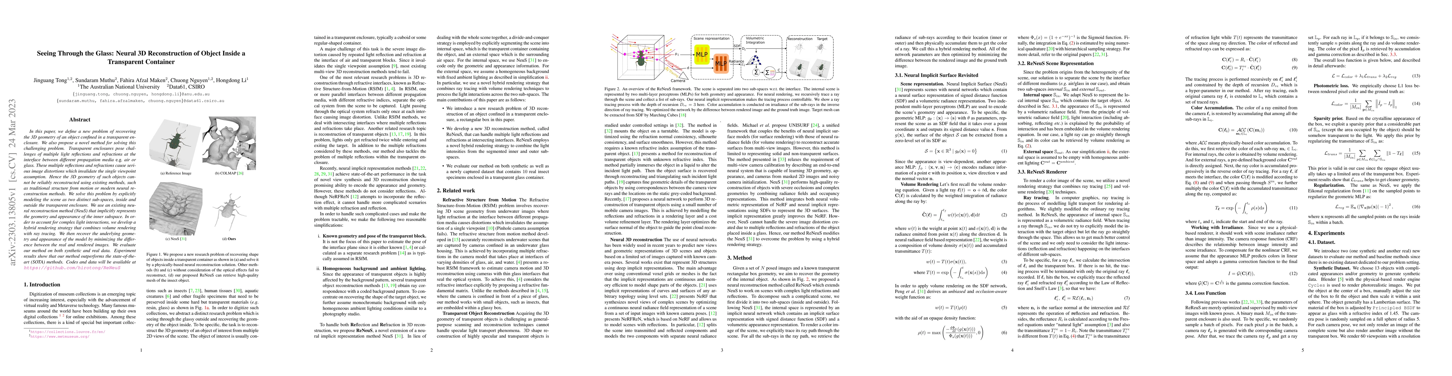Thumbnail for Seeing Through the Glass: Neural 3D Reconstruction of Object Inside a
  Transparent Container