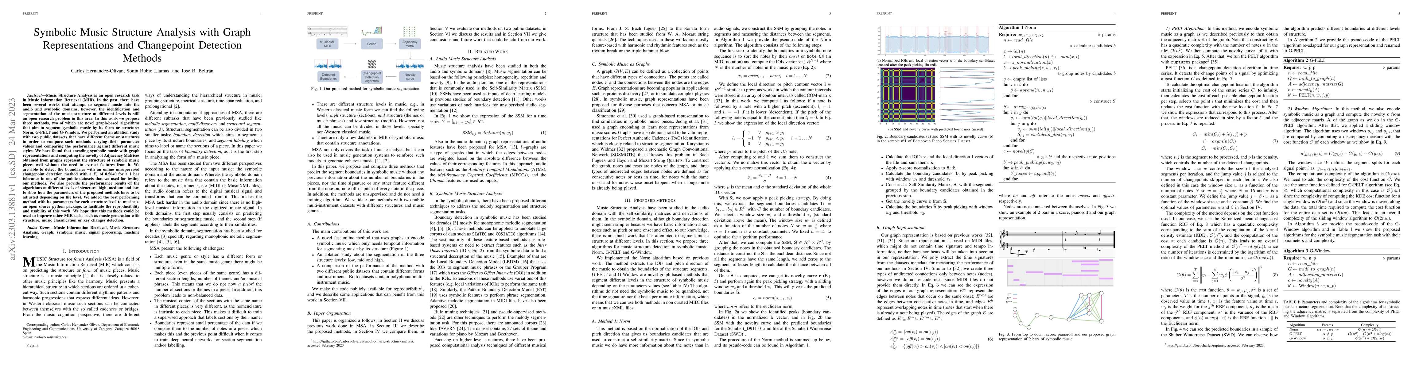 Thumbnail for Symbolic Music Structure Analysis with Graph Representations and
  Changepoint Detection Methods