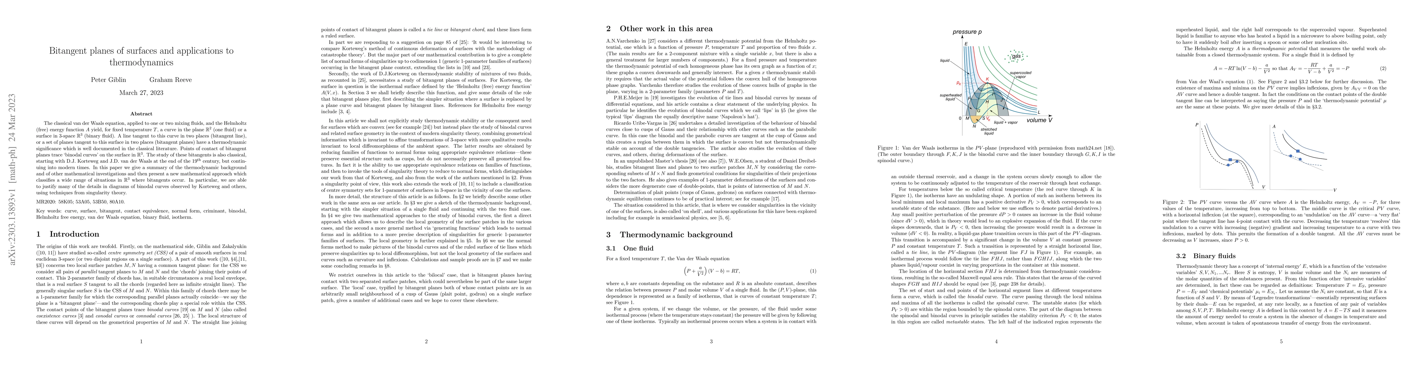 Thumbnail for Bitangent planes of surfaces and applications to thermodynamics