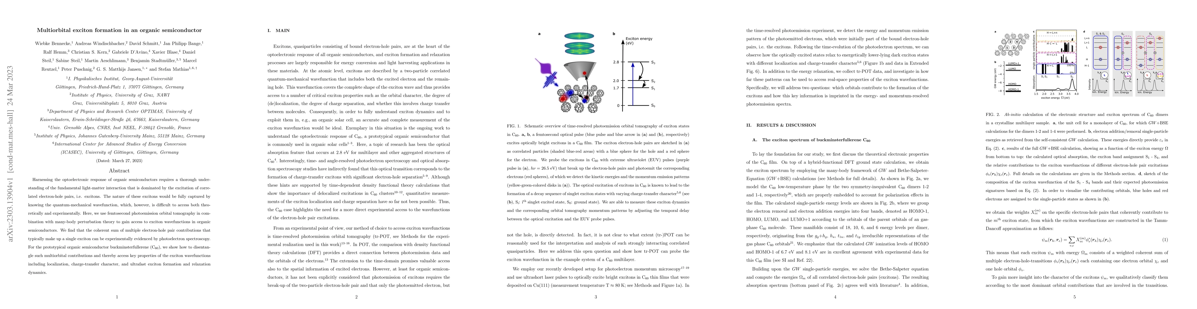 Thumbnail for Multiorbital exciton formation in an organic semiconductor