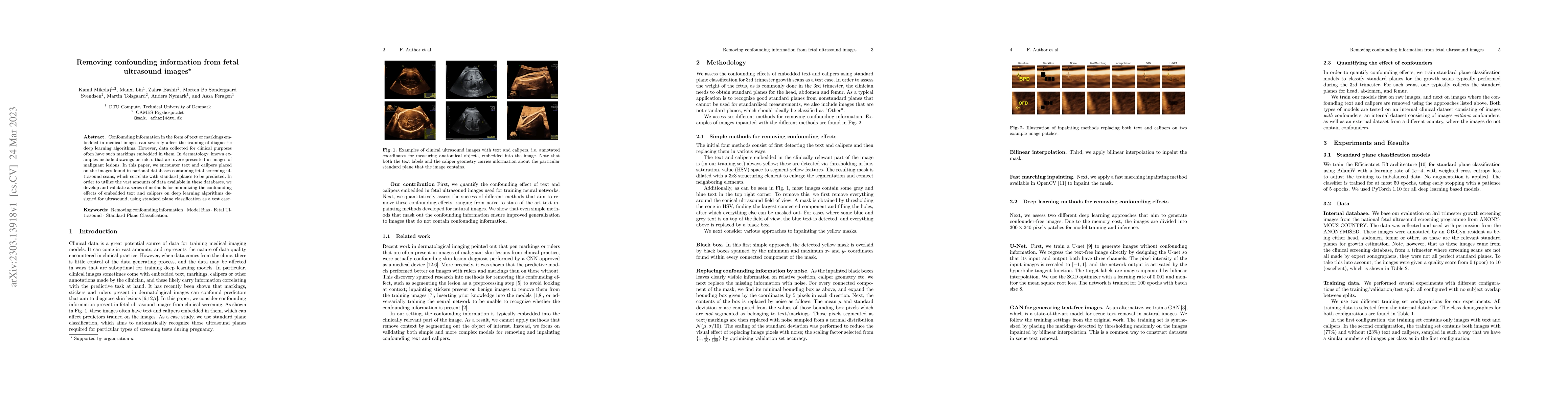 Thumbnail for Removing confounding information from fetal ultrasound images