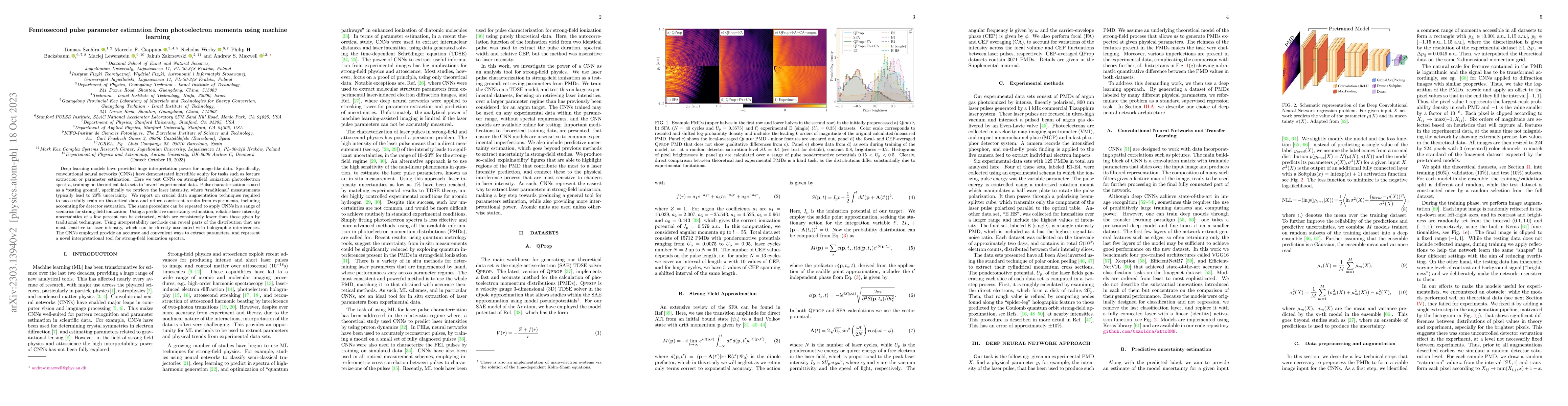 Thumbnail for Femtosecond pulse parameter estimation from photoelectron momenta using
  machine learning
