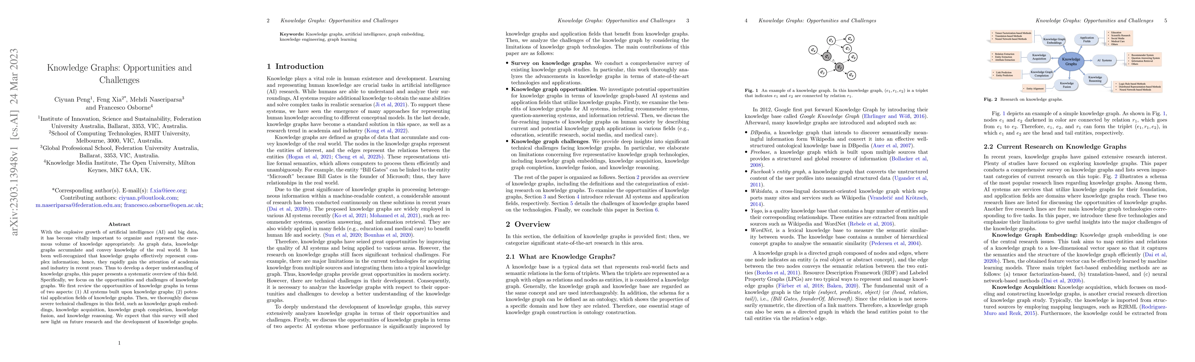 Thumbnail for Knowledge Graphs: Opportunities and Challenges