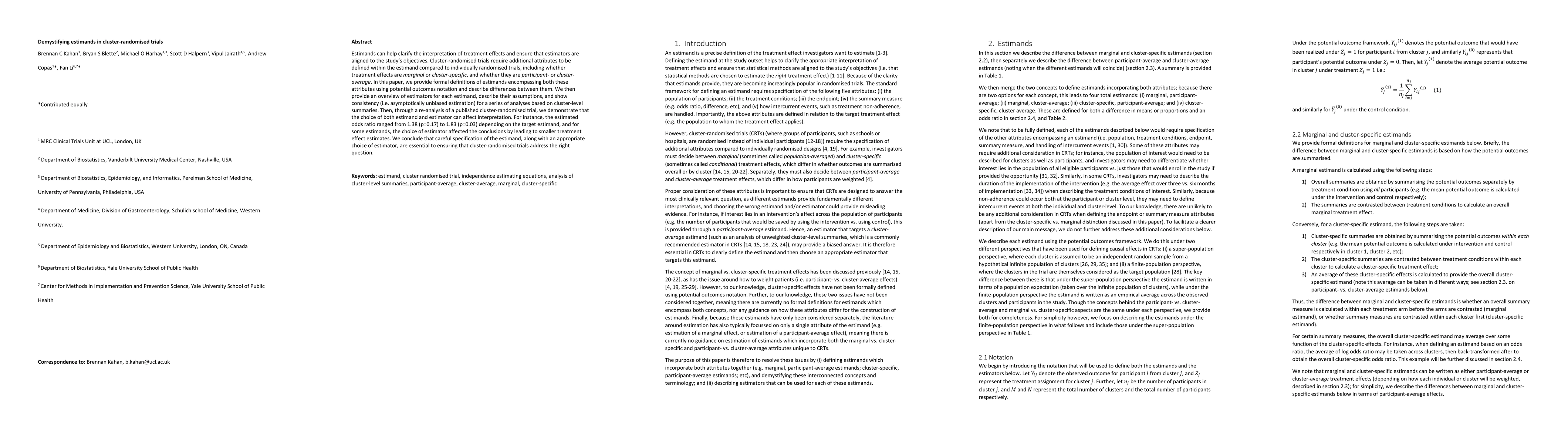 Thumbnail for Demystifying estimands in cluster-randomised trials