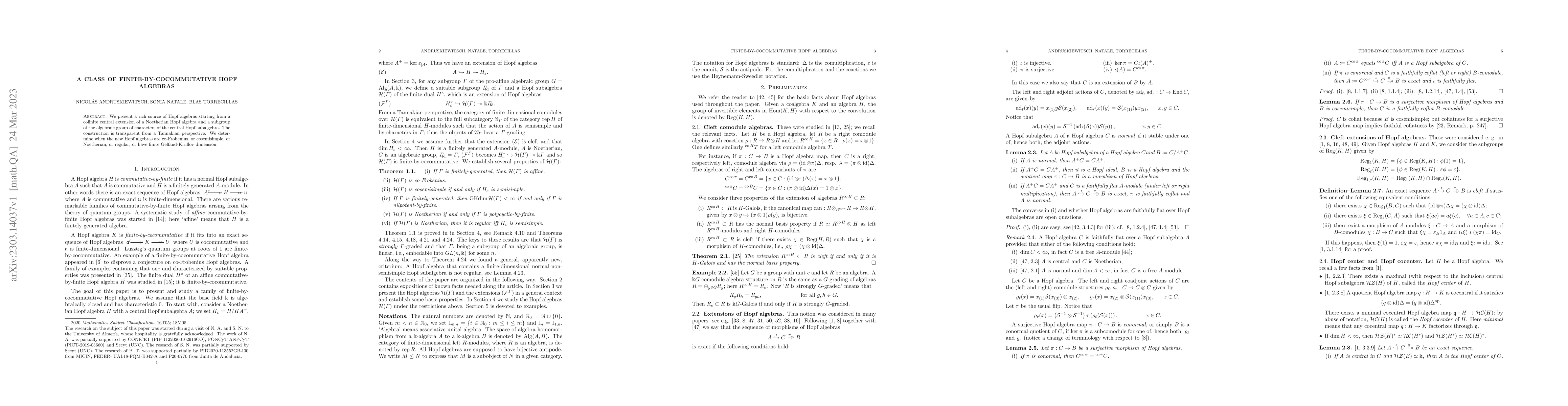 Thumbnail for A class of finite-by-cocommutative Hopf algebras