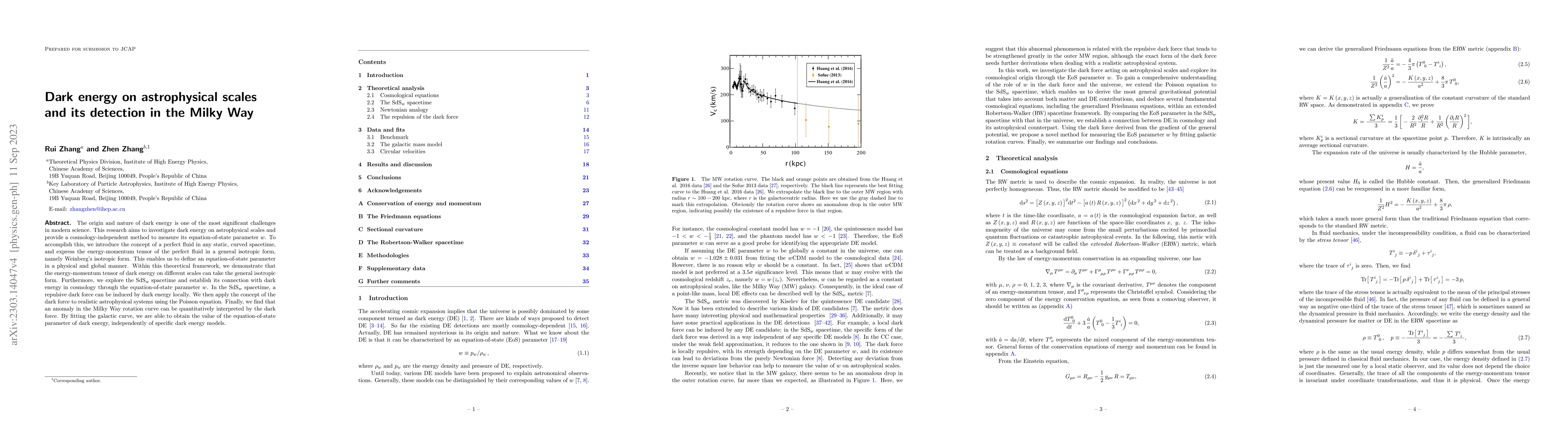Thumbnail for Dark Energy on Astrophysical Scales and Its Detection in the Milky Way